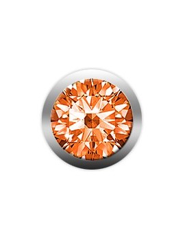 Orange sapphire gemstone