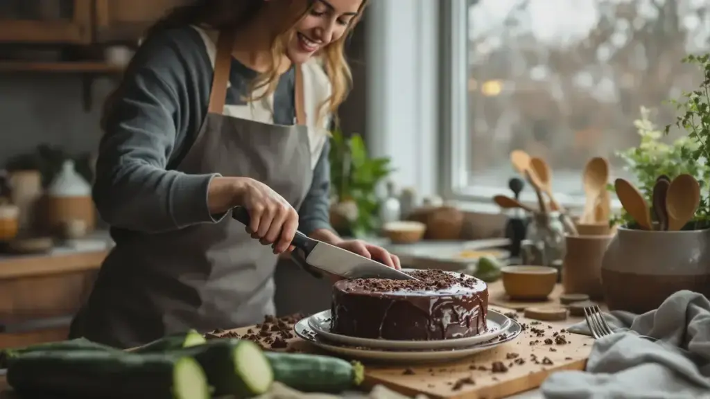Denne luftige chokoladekage uden fedtstoffer er hurtig og nem at lave